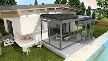 BR-08 Smooth Fold Glazed Wall